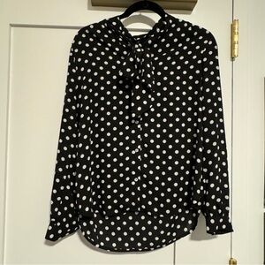 Polka Dot Black J Crew Blouse